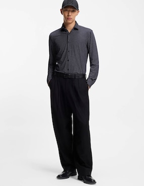 Camisa Hugo manga larga para hombre