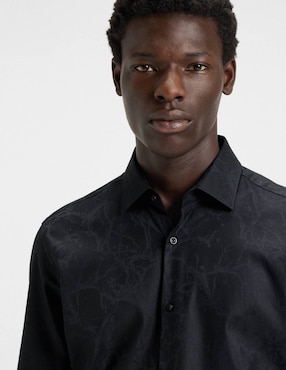 Camisa casual Hugo de algodón manga larga para hombre