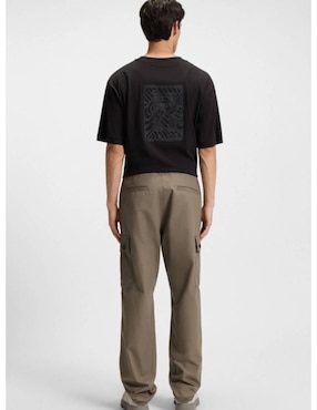 Pantalón cargo slim Hugo de algodón para hombre
