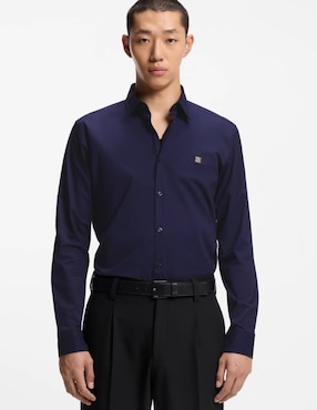 Camisa Hugo manga larga para hombre