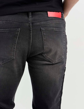 Jeans straight Hugo deslavado para hombre