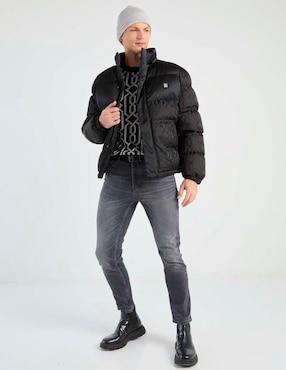 Jeans straight Hugo lavado obscuro para hombre