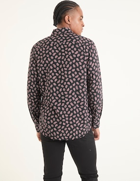 Camisa casual Hugo manga larga para hombre