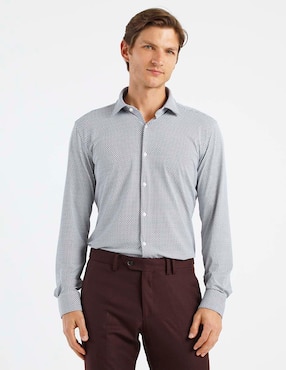 Camisa casual Hugo manga larga para hombre