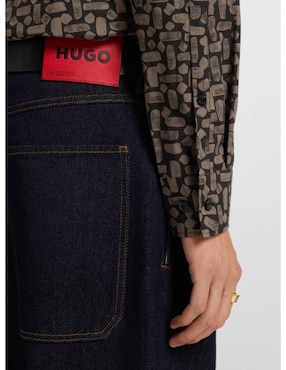 Camisa casual Hugo de algodón manga larga para hombre
