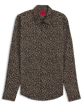 Camisa casual Hugo de algodón manga larga para hombre