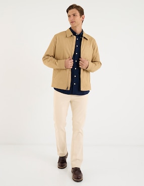 Chamarra bomber Brooks Brothers de algodón con bolsillos para hombre