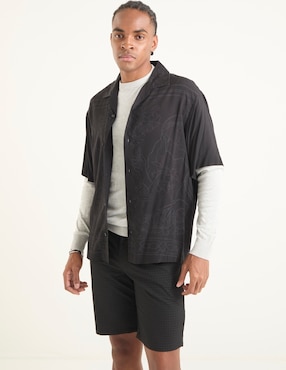Sobrecamisa casual Hugo manga corta para hombre