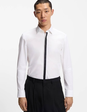 Camisa Hugo manga larga para hombre
