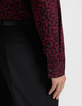Camisa casual Hugo de algodón manga larga para hombre