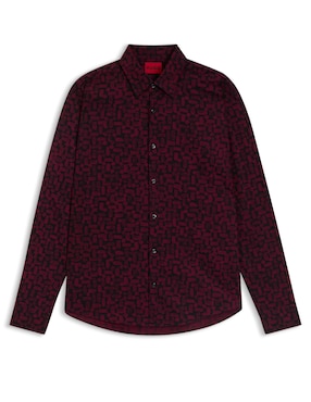 Camisa casual Hugo de algodón manga larga para hombre