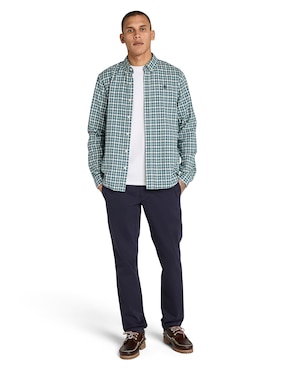 Camisa casual Timberland de algodón manga larga para hombre