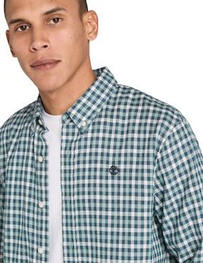 Camisa casual Timberland de algodón manga larga para hombre