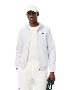 Chamarra Parka Lacoste impermeable con capucha para hombre