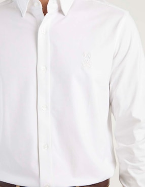 Camisa casual Psycho Bunny de algodón manga larga para hombre