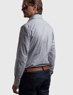Camisa casual La Martina de algodón manga larga para hombre