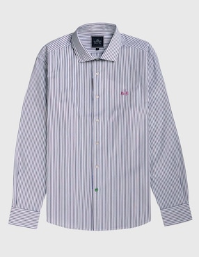 Camisa casual La Martina de algodón manga larga para hombre
