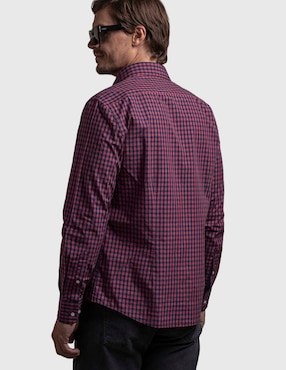 Camisa casual La Martina de algodón manga larga para hombre