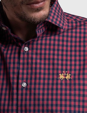 Camisa casual La Martina de algodón manga larga para hombre