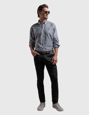 Camisa casual La Martina de algodón manga larga para hombre