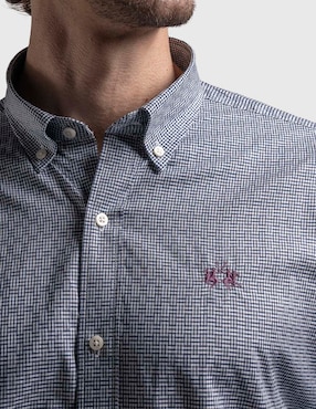 Camisa casual La Martina de algodón manga larga para hombre