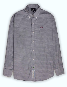 Camisa casual La Martina de algodón manga larga para hombre