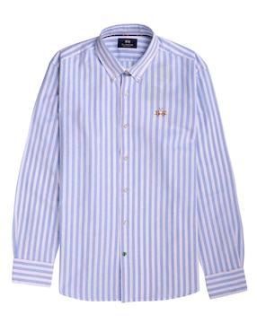 Camisa casual La Martina de algodón manga larga para hombre