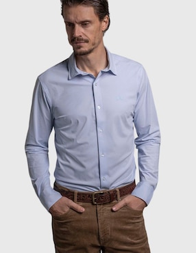 Camisa casual La Martina de algodón manga larga para hombre