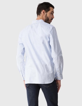 Camisa casual Tommy Hilfiger de algodón manga larga para hombre