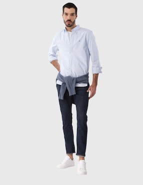 Camisa casual Tommy Hilfiger de algodón manga larga para hombre