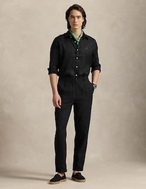 Camisa casual Polo Ralph Lauren de algodón manga larga para hombre