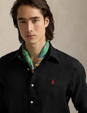 Camisa casual Polo Ralph Lauren de algodón manga larga para hombre