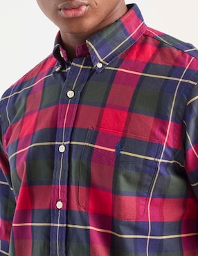Camisa casual Polo Rl de algodón manga larga para hombre