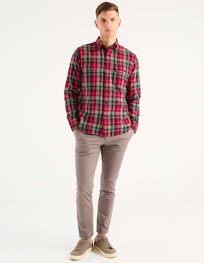 Camisa casual Polo Ralph Lauren de algodón manga larga para hombre