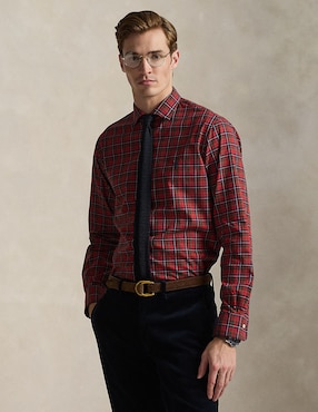 Camisa casual Polo Ralph Lauren de algodón manga larga para hombre