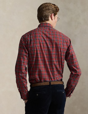 Camisa casual Polo Ralph Lauren de algodón manga larga para hombre