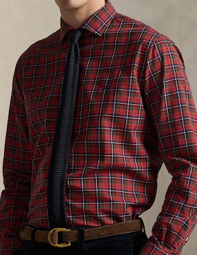 Camisa casual Polo Ralph Lauren de algodón manga larga para hombre