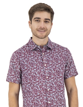 Camisa casual Nautica Jeans de algodón manga corta para hombre