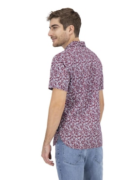 Camisa casual Nautica Jeans de algodón manga corta para hombre