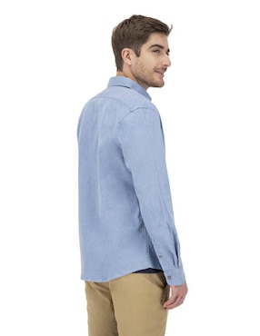 Camisa casual Nautica Jeans de algodón manga larga para hombre