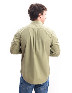 Camisa casual Nautica Jeans de algodón manga larga para hombre