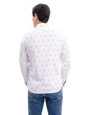 Camisa casual Nautica Jeans de algodón manga larga para hombre