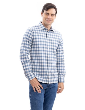 Camisa casual Nautica Jeans de algodón manga larga para hombre