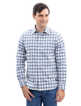 Camisa casual Nautica Jeans de algodón manga larga para hombre