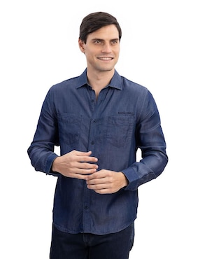Camisa casual Nautica Jeans manga larga para hombre