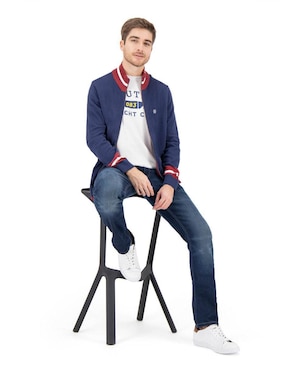 Suuéter Nautica Jeans cuello con cierre para hombre