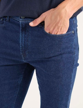 Jeans straight Scappino lavado obscuro para hombre