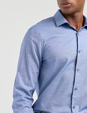 Camisa casual Perry Ellis de algodón manga larga para hombre