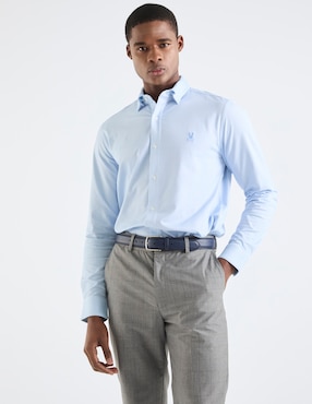 Camisa casual Psycho Bunny de algodón manga larga para hombre
