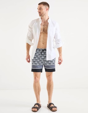 Traje de baño Psycho Bunny con bolsillos para hombre